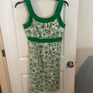 Green floral dress
